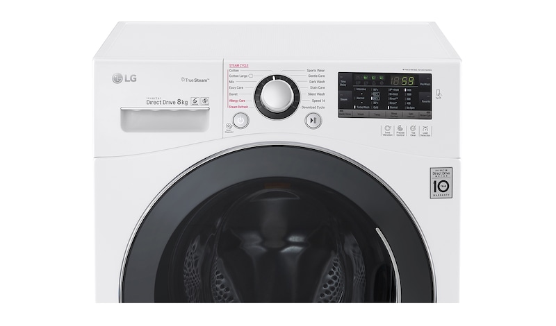 LG 8 kg parní pračka, 1400 ot./min, 6 Motion DD, 14 programů, 20 přídavných možností, FH84A8TDS