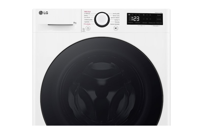 LG Slim parní pračka LG | 8 kg | 1400 ot./min | Direct Drive™ | AI DD™ | Bílá, FLR5A82WG