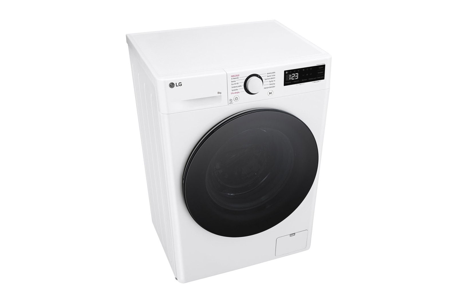 LG Parní pračka LG | 8 kg | A | 1400 ot./min | Direct Drive™ | AI DD™ |Bílá, FLR5A82WG