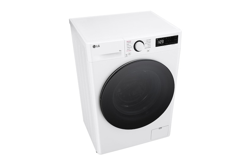 LG Slim parní pračka LG | 8 kg | 1400 ot./min | Direct Drive™ | AI DD™ | Bílá, FLR5A82WG