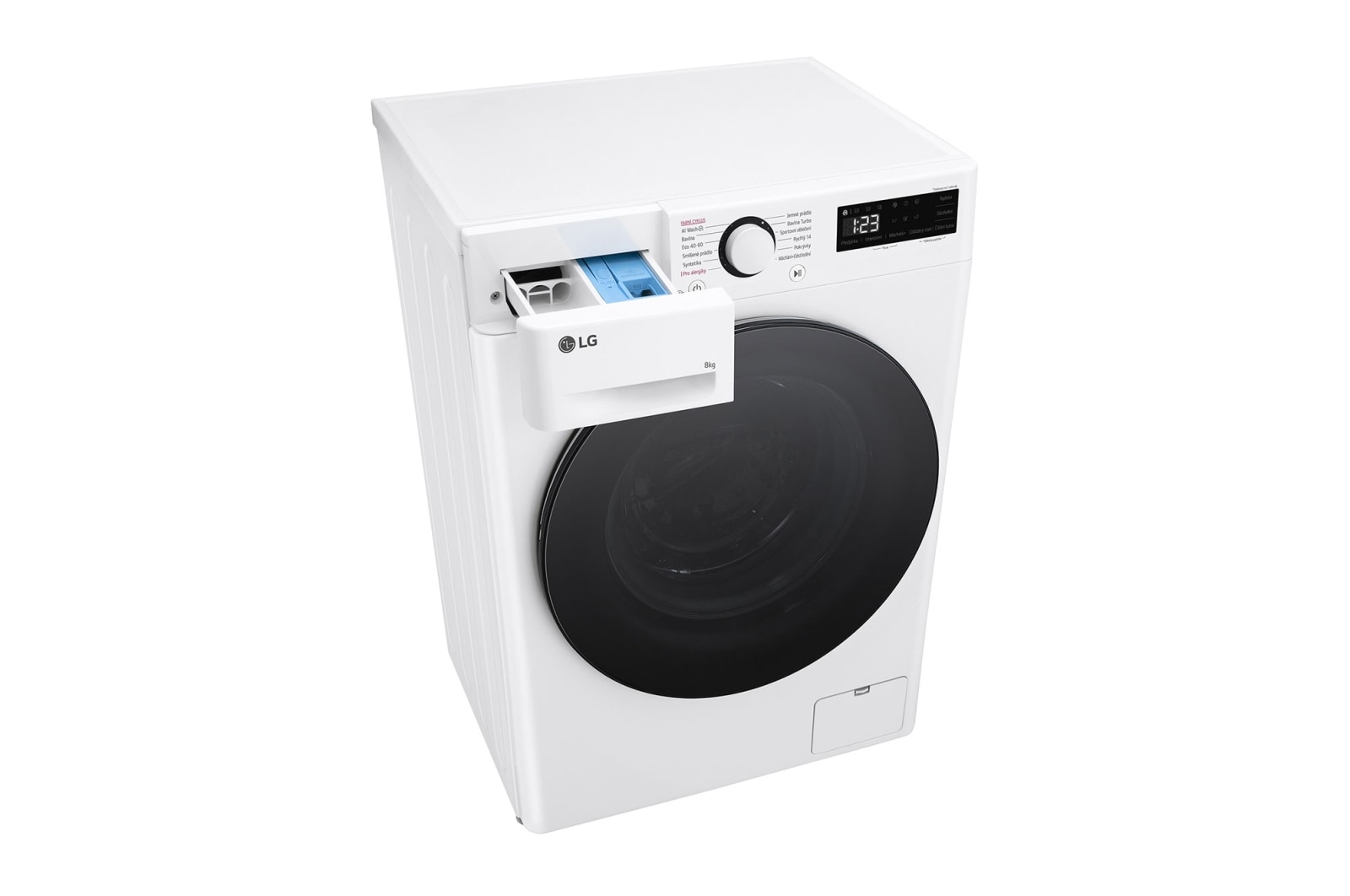 LG Parní pračka LG | 8 kg | A | 1400 ot./min | Direct Drive™ | AI DD™ |Bílá, FLR5A82WG