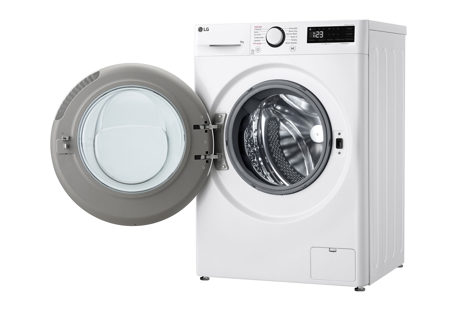 LG Parní pračka LG | 8 kg | A | 1400 ot./min | Direct Drive™ | AI DD™ |Bílá, FLR5A82WG