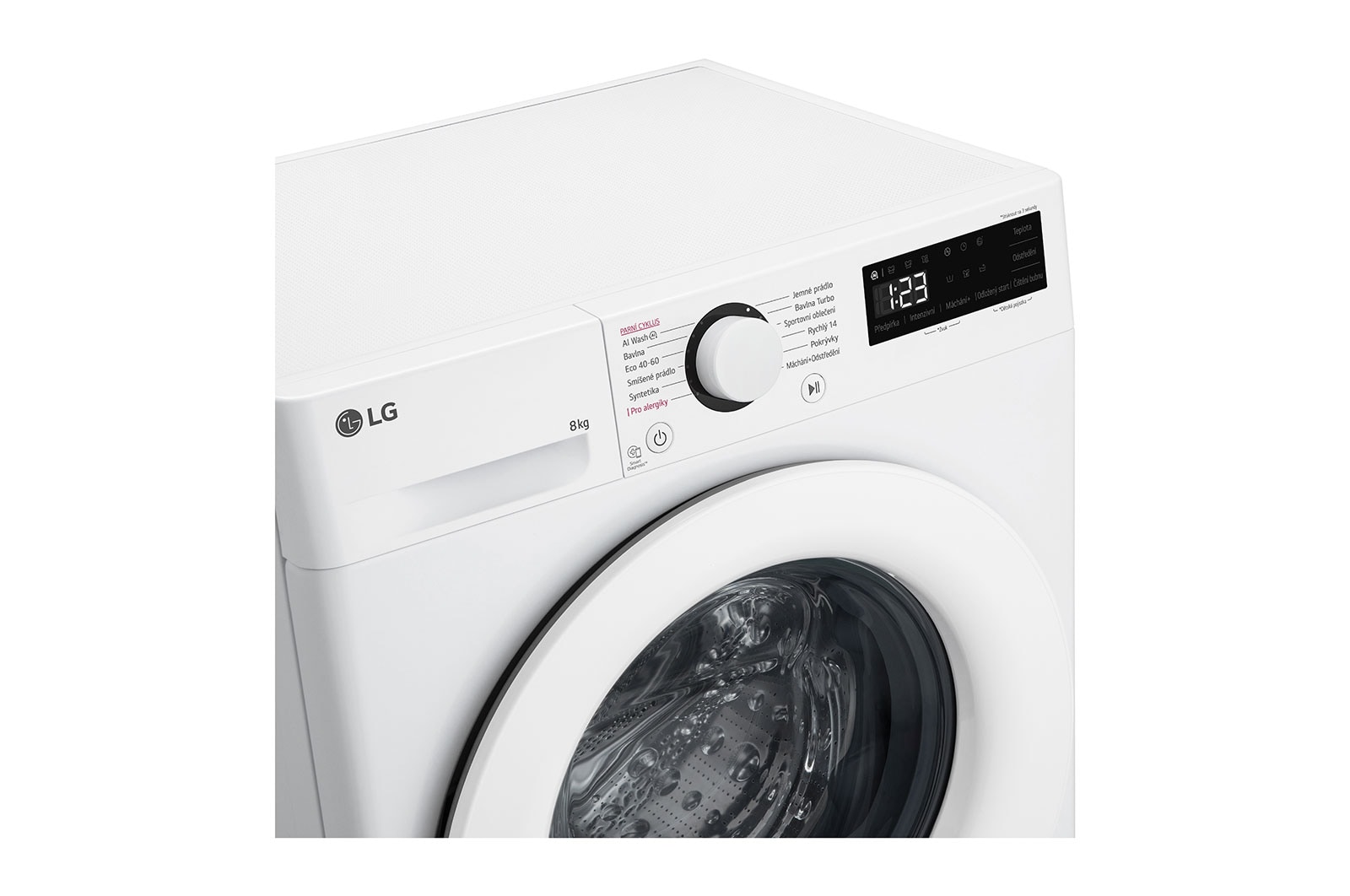 LG 8kg 1200 ot./min Direct Drive™ AI DD™ Parní pračka, Bílá, FLR5A82WH