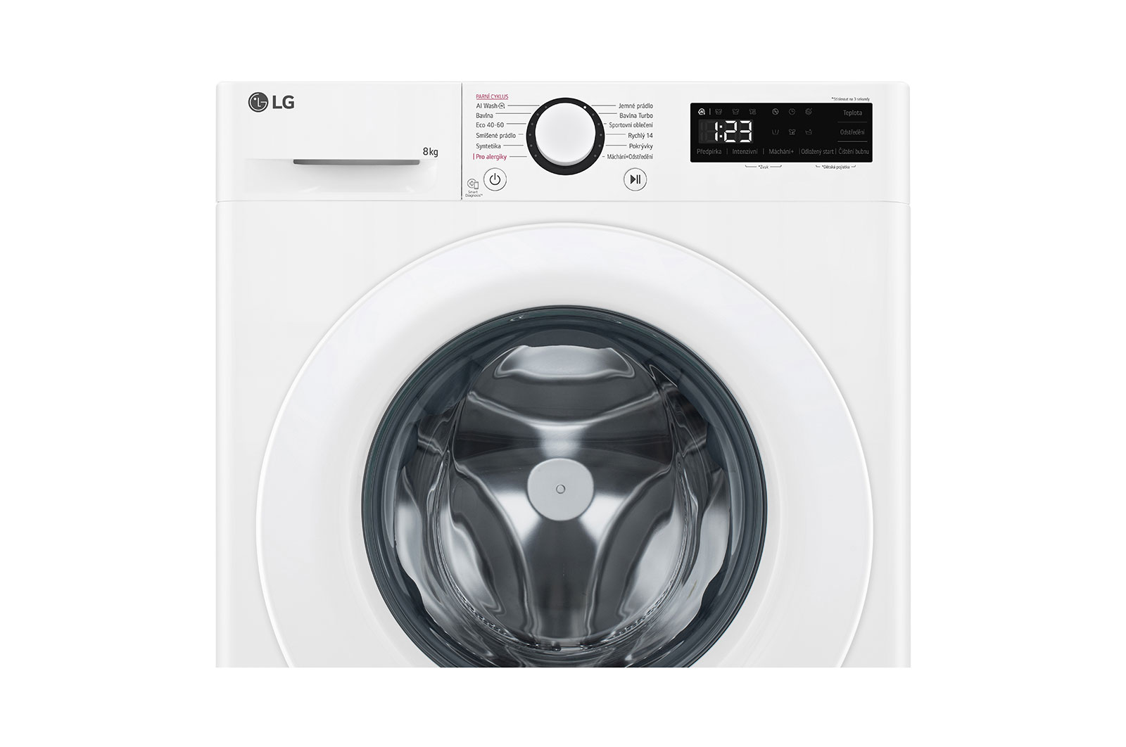 LG 8kg 1200 ot./min Direct Drive™ AI DD™ Parní pračka, Bílá, FLR5A82WH