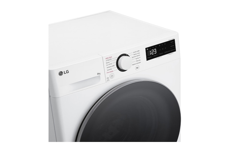 LG Slim parní pračka LG | 8 kg | 1200 ot./min | Direct Drive™ | Bílá, FLR5A82WS