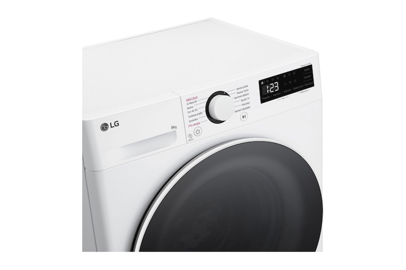 LG Slim parní pračka LG | 8 kg | 1200 ot./min | Direct Drive™ | Bílá, FLR5A82WW