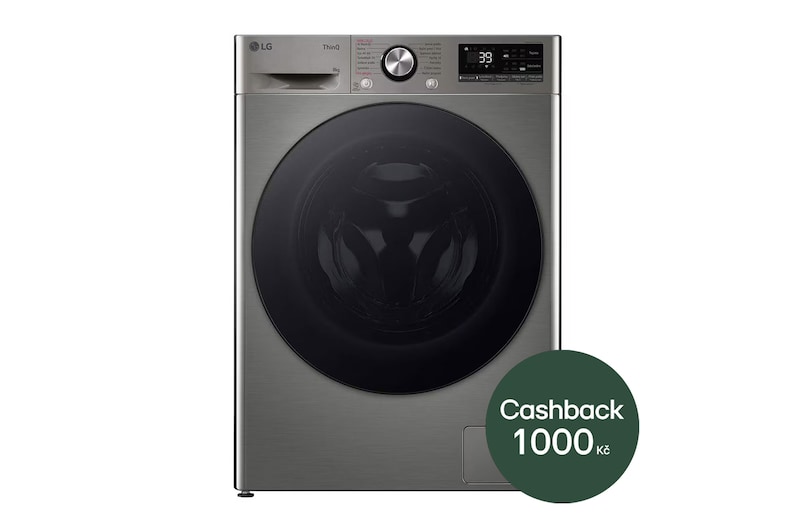 LG 8 kg slim parní pračka LG | 1200 ot./min | Direct Drive™ | AI DD™ | TurboWash™360°, front view, FLR7A82PG