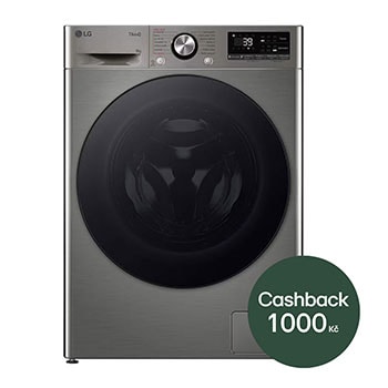 LG 8 kg slim parní pračka LG | 1200 ot./min | Direct Drive™ | AI DD™ | TurboWash™360°, front view, FLR7A82PG