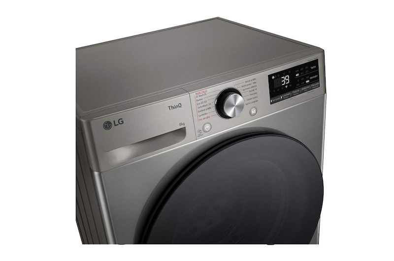 LG Slim parní pračka LG | 8 kg | A | 1200 ot./min | TurboWash™360° |Stříbrná, FLR7A82PG
