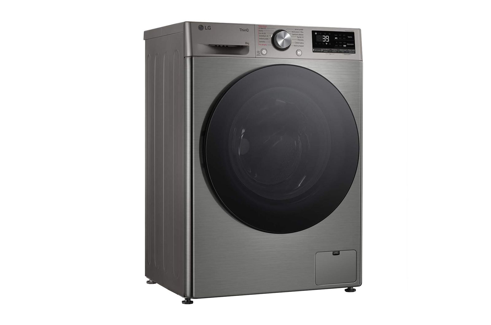 LG Slim parní pračka LG | 8 kg | A | 1200 ot./min | TurboWash™360° |Stříbrná, FLR7A82PG
