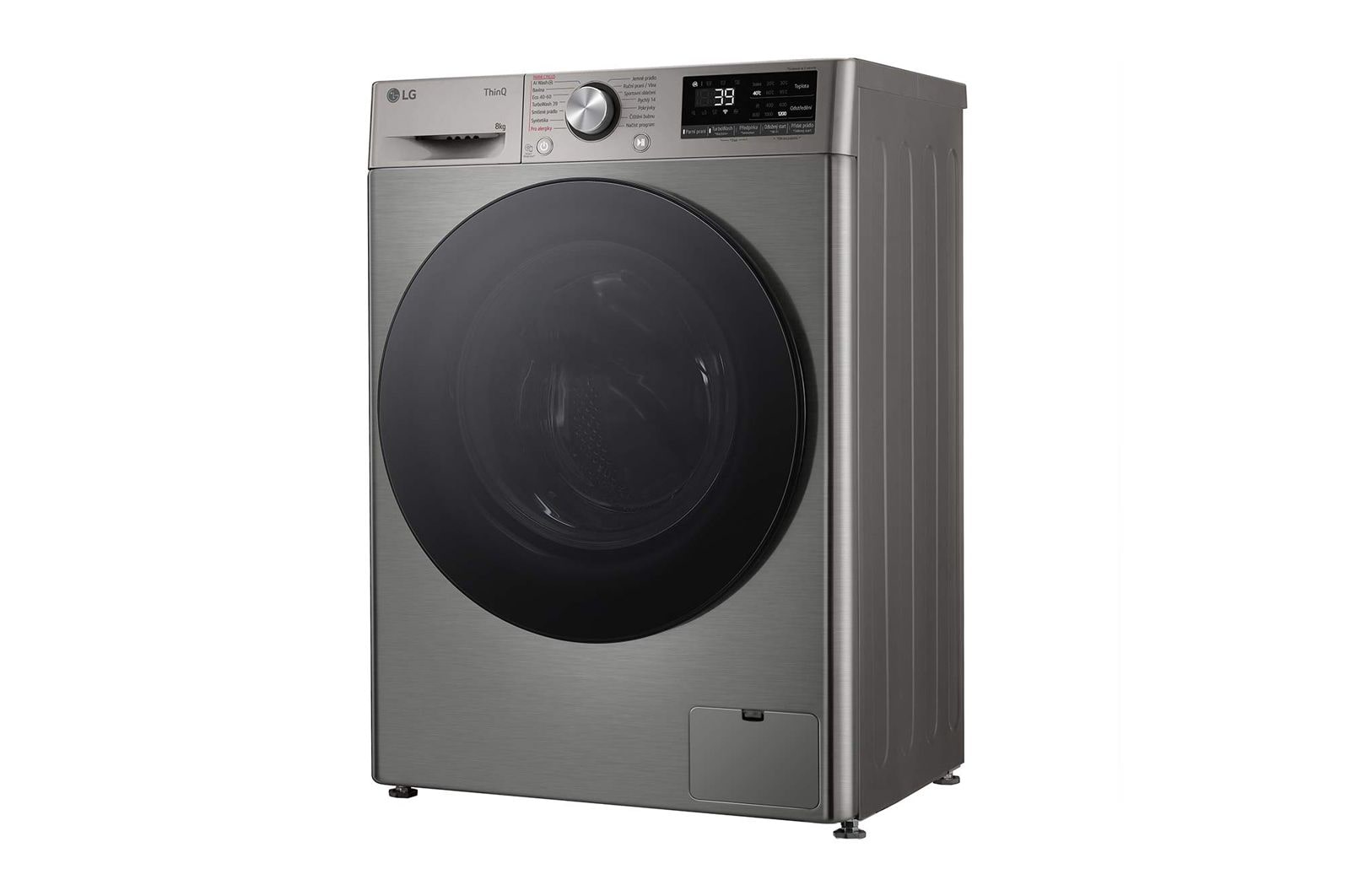 LG Slim parní pračka LG | 8 kg | A | 1200 ot./min | TurboWash™360° |Stříbrná, FLR7A82PG