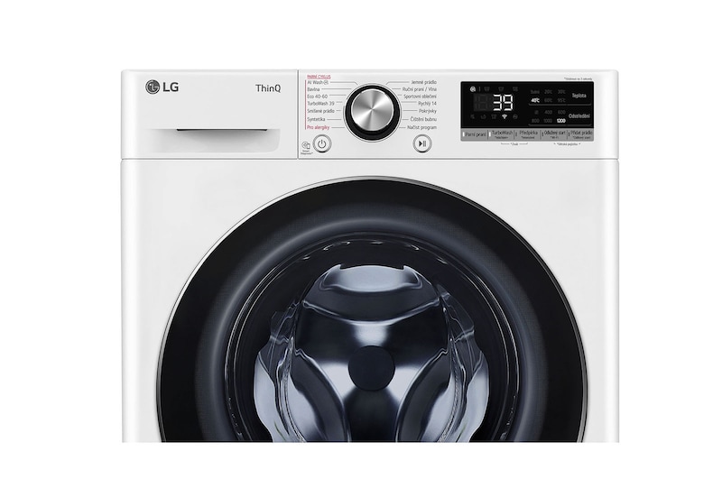 LG Slim parní pračka LG | 8 kg | 1200 ot./min | Direct Drive™ | AI DD™ | Bílá, FLR7A82WC