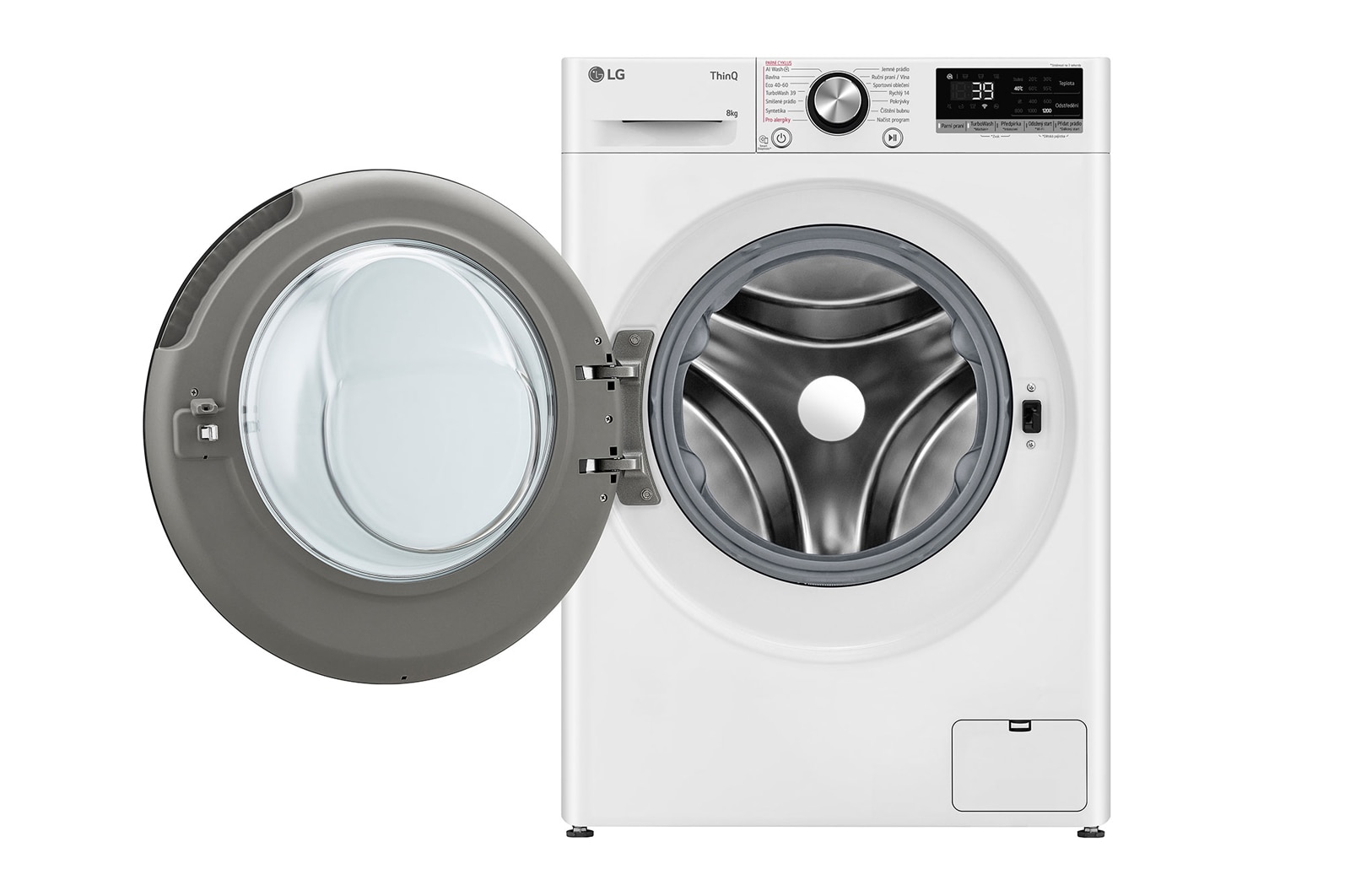 LG Slim parní pračka LG | 8 kg | A | 1200 ot./min | Direct Drive™ | AI DD™ |Bílá, FLR7A82WG