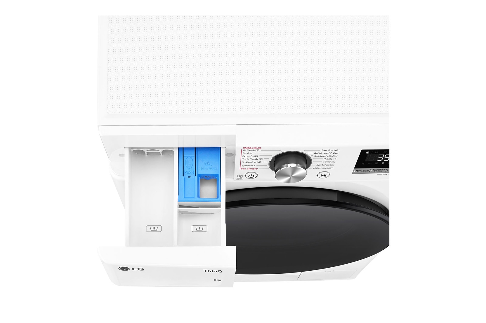 LG Slim parní pračka LG | 8 kg | A | 1200 ot./min | Direct Drive™ | AI DD™ |Bílá, FLR7A82WG