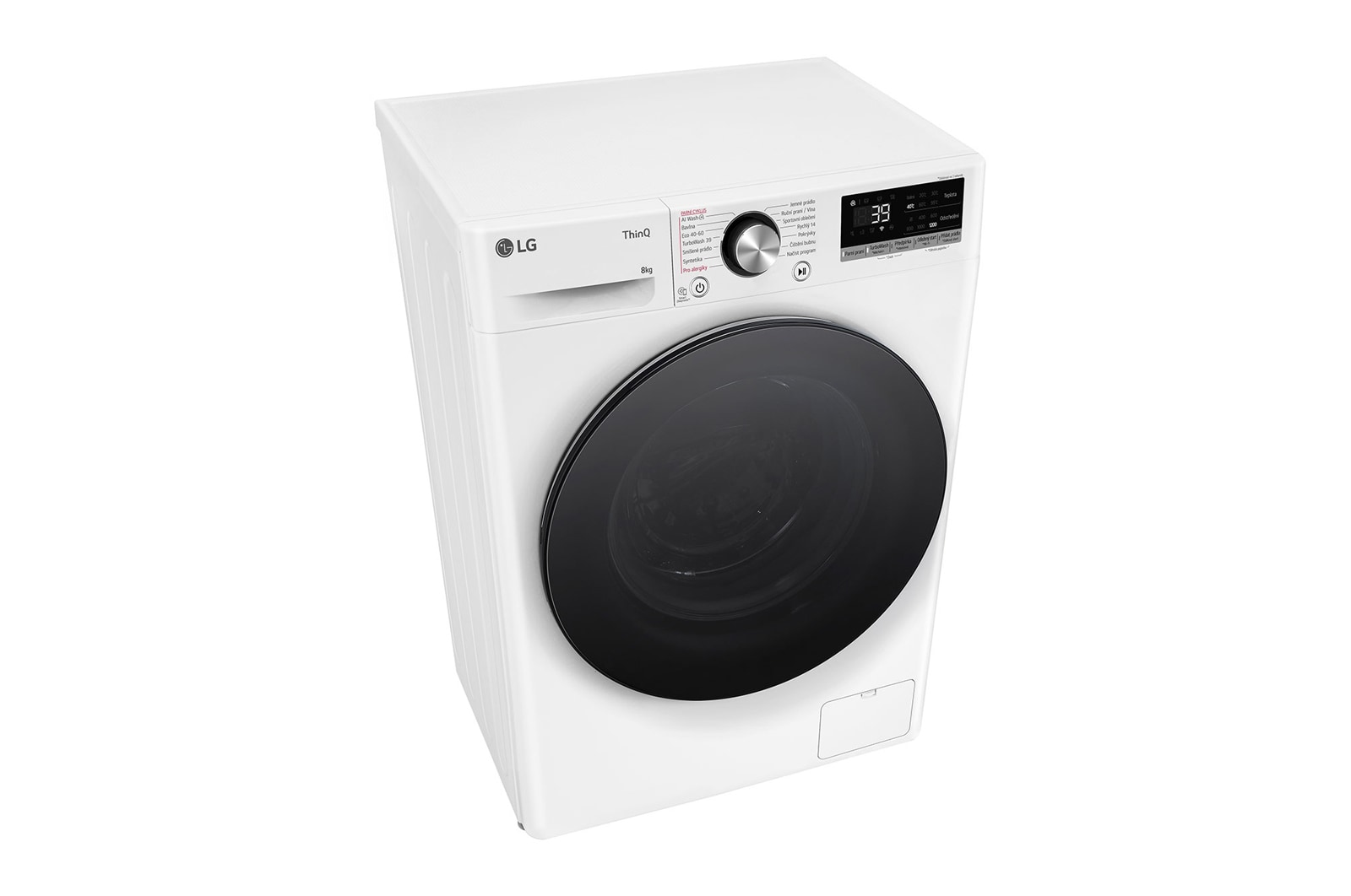 LG Slim parní pračka LG | 8 kg | A | 1200 ot./min | Direct Drive™ | AI DD™ |Bílá, FLR7A82WG