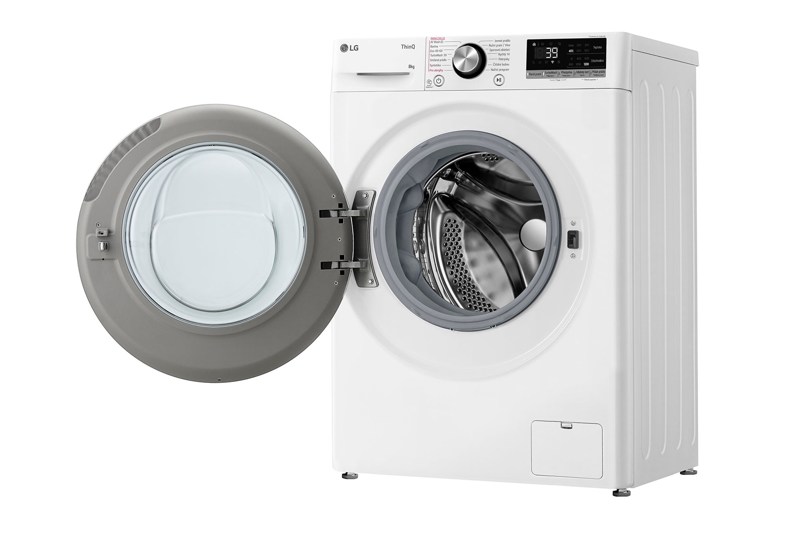 LG Slim parní pračka LG | 8 kg | A | 1200 ot./min | Direct Drive™ | AI DD™ |Bílá, FLR7A82WG