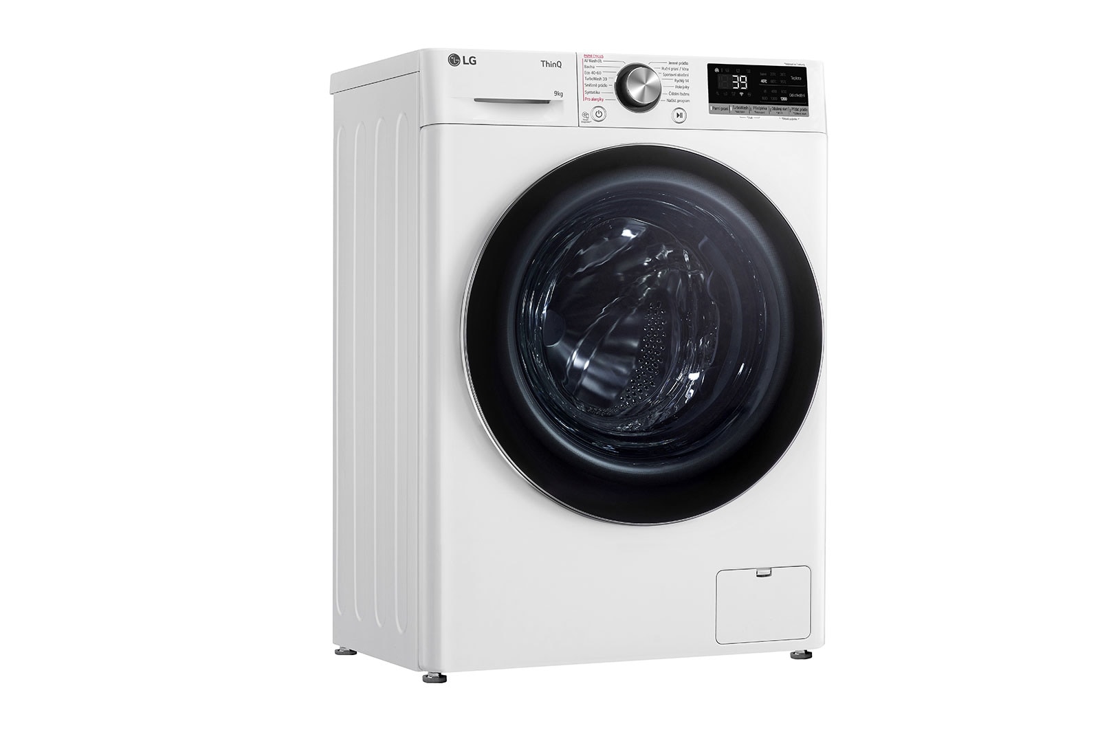 LG Slim parní pračka LG | 9 kg | A | 1200 ot./min | Direct Drive™ | AI DD™ |Bílá, FLR7A92WC