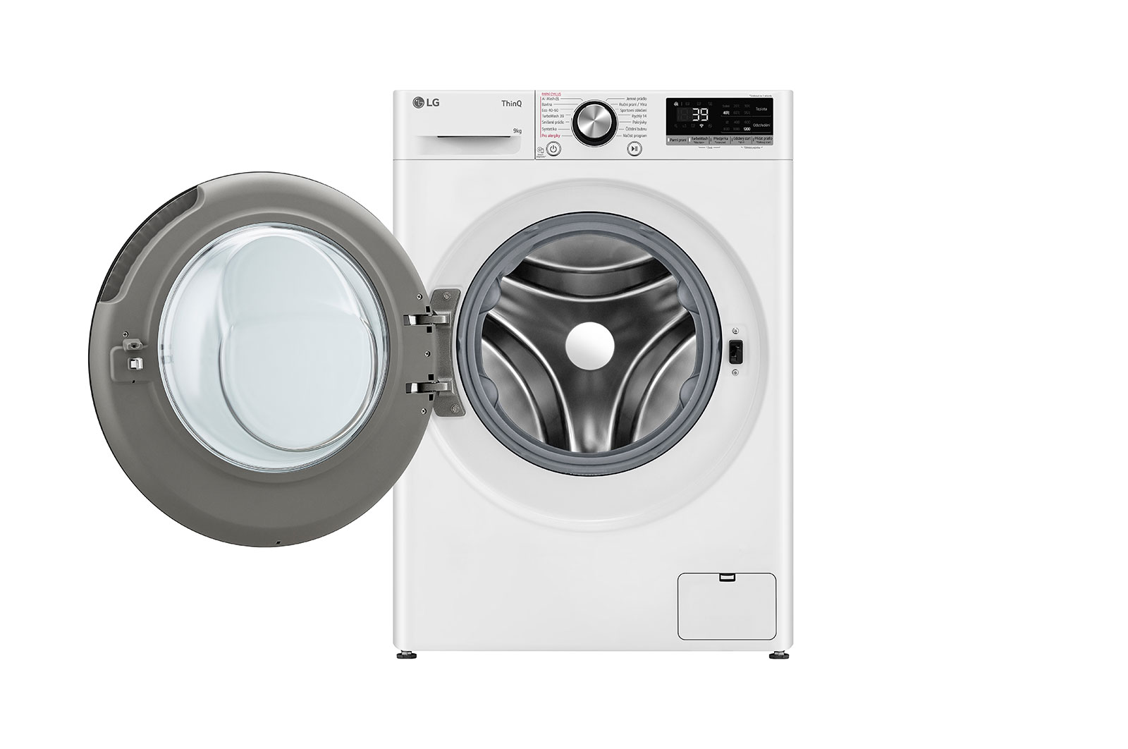 LG Slim parní pračka LG | 9 kg | A | 1200 ot./min | Direct Drive™ | AI DD™ |Bílá, FLR7A92WC