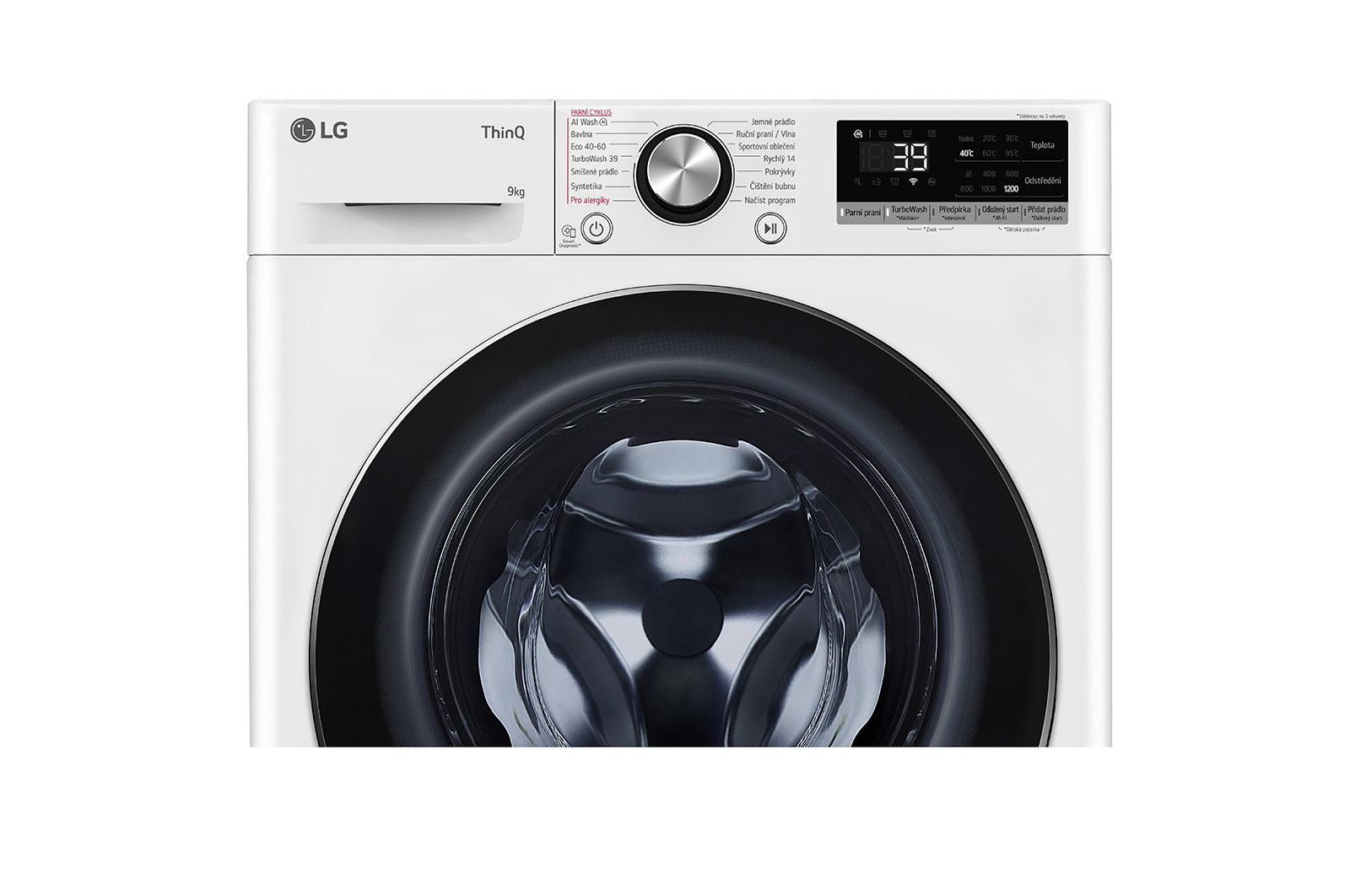 LG Slim parní pračka LG | 9 kg | A | 1200 ot./min | Direct Drive™ | AI DD™ |Bílá, FLR7A92WC