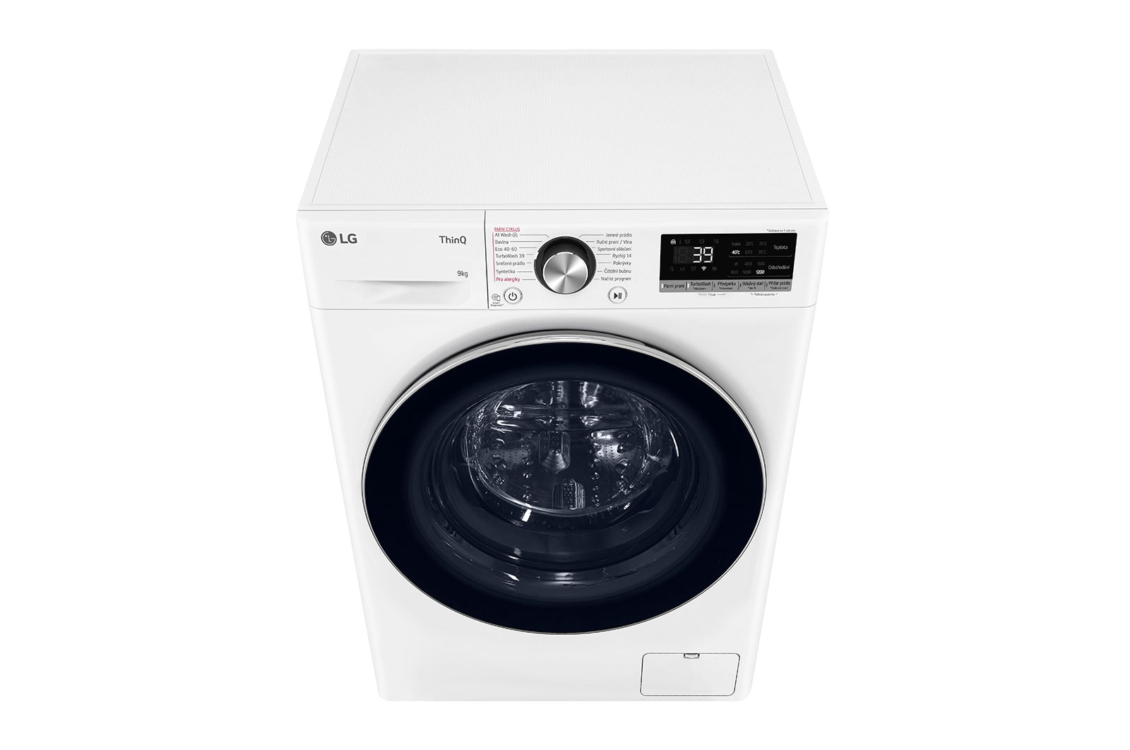 LG Slim parní pračka LG | 9 kg | A | 1200 ot./min | Direct Drive™ | AI DD™ |Bílá, FLR7A92WC