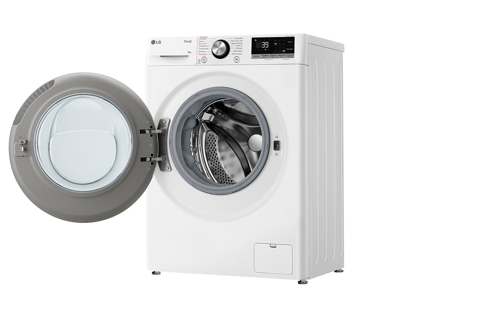 LG Slim parní pračka LG | 9 kg | A | 1200 ot./min | TurboWash™360° |Bílá, FLR7A92WG