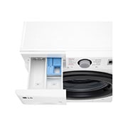 top detergent port open view