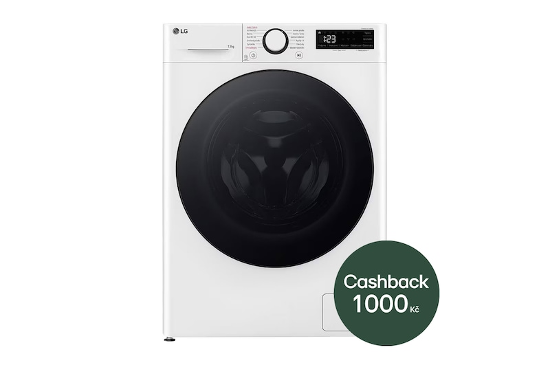 LG Parní pračka LG | 13 kg | A | 1400 ot./min | Direct Drive™ | AI DD™|Bílá, FSR5A34WG