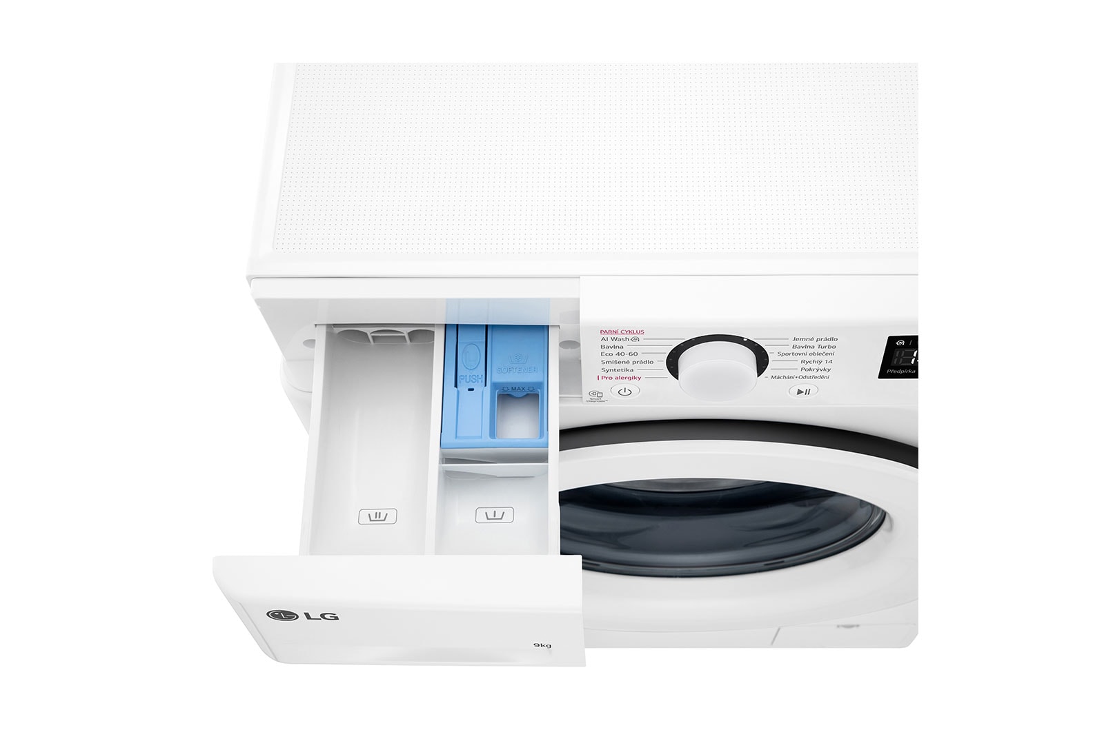 LG Parní pračka LG | 9 kg | A | 1400 ot./min | Direct Drive™ | AI DD™|Bílá, FSR5A94WH