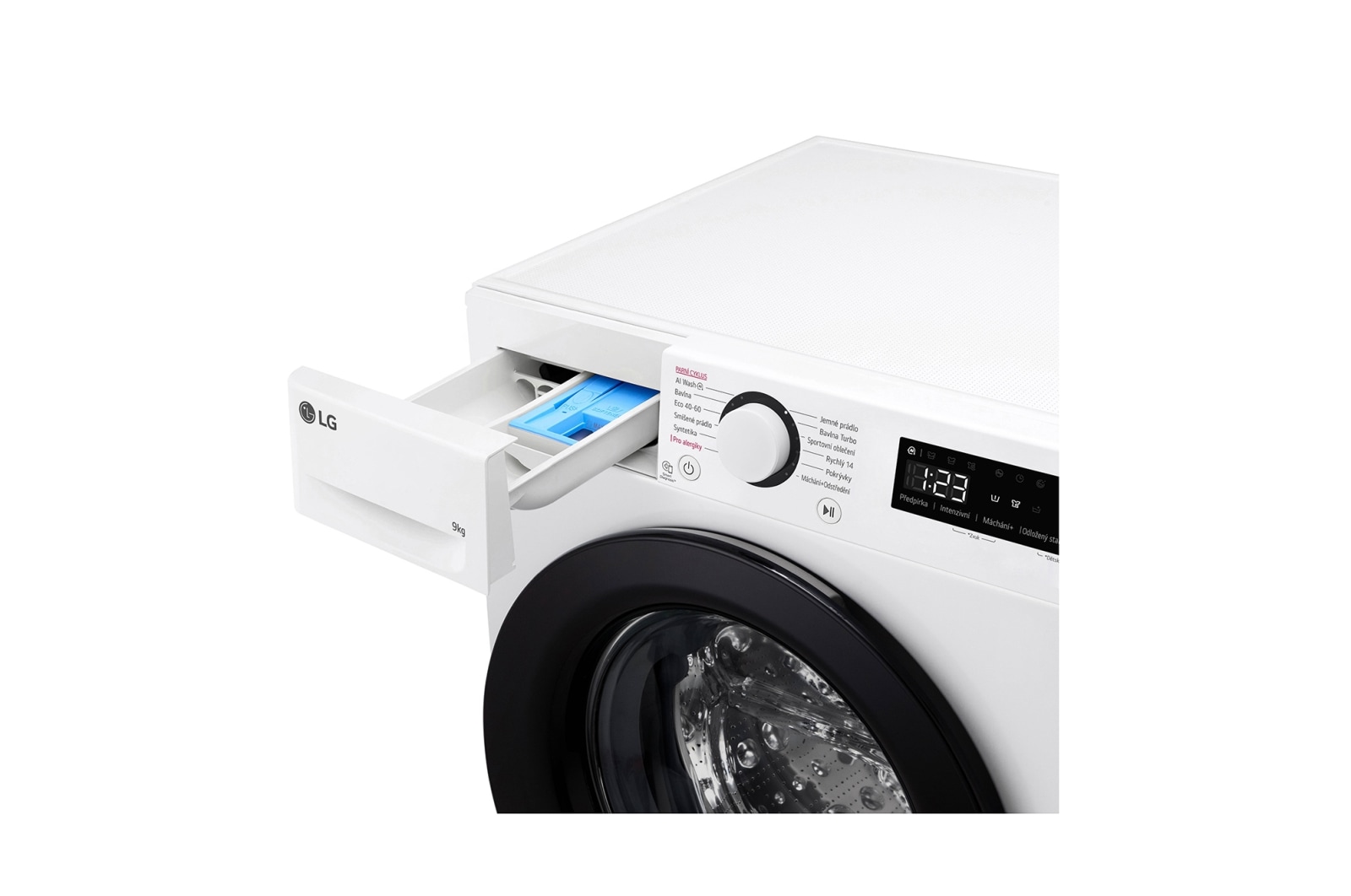 LG Parní pračka LG | 9 kg | A | 1400 ot./min | Direct Drive™ | AI DD™|Bílá, FSR5A94WL