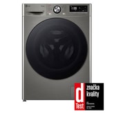 Parní pračka LG | 10 kg | A | 1400 ot./min | TurboWash™360° | ThinQ™|Stříbrná
