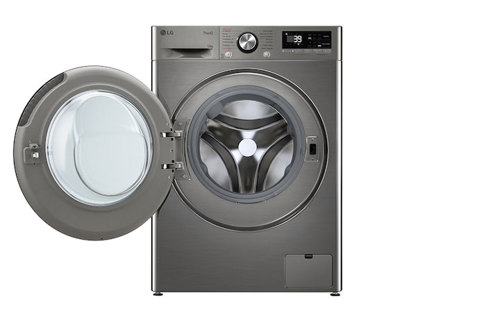 LG Parní pračka LG | 10 kg | A | 1400 ot./min | TurboWash™360° | ThinQ™|Stříbrná, FSR7A04PG