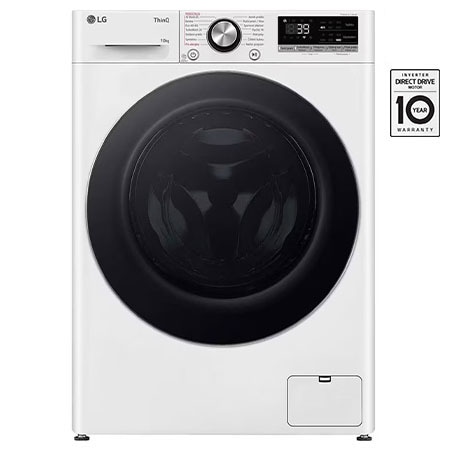 Parní pračka LG - 10 kg - A - 1400 ot./min - Direct Drive™ - AI DD™ -Bílá