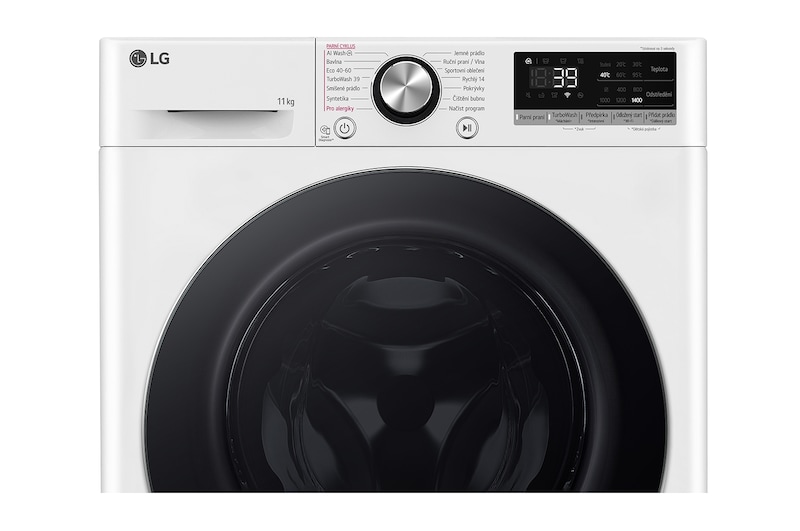 LG Parní pračka LG | 11 kg | A | 1400 ot./min | Direct Drive™ | AI DD™ |Bílá, FSR7A14WC