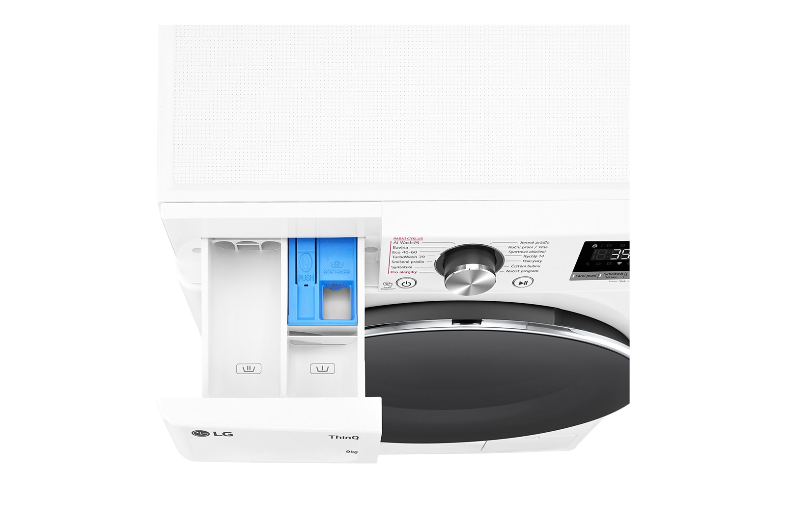 LG Parní pračka LG | 9 kg | A | 1400 ot./min | TurboWash™360° | ThinQ™|Bílá, FSR7A94WC