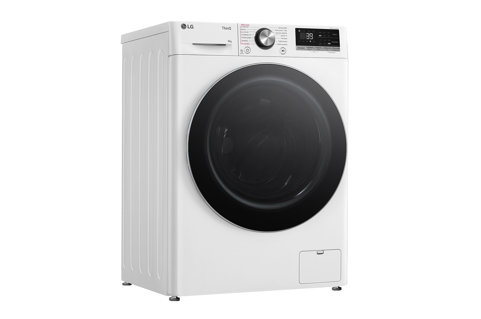 LG Parní pračka LG | 9 kg | A | 1400 ot./min | TurboWash™360° | ThinQ™|Bílá, FSR7A94WC