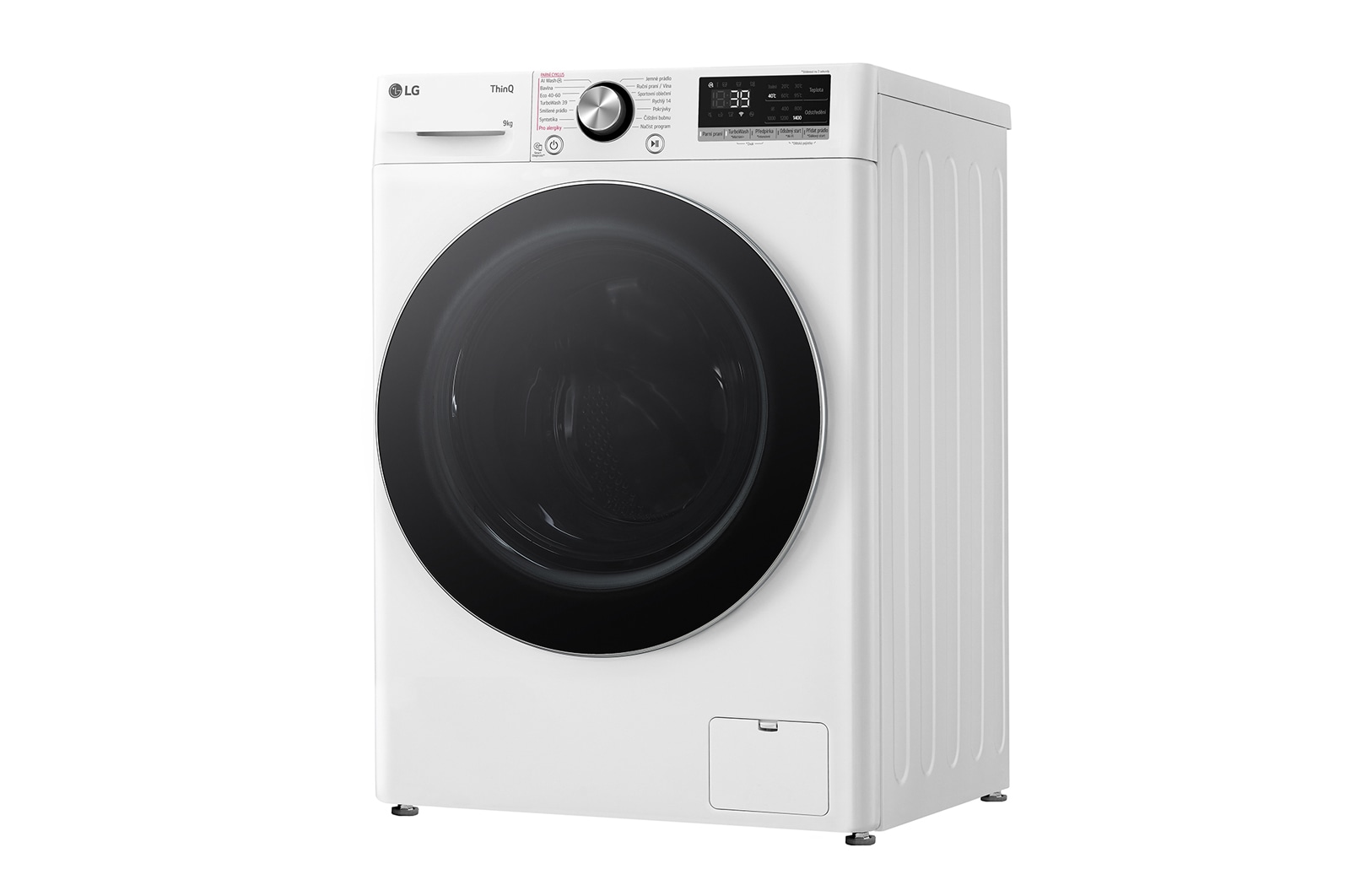 LG Parní pračka LG | 9 kg | A | 1400 ot./min | TurboWash™360° | ThinQ™|Bílá, FSR7A94WC