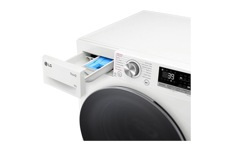 LG 9 kg parní pračka LG | A | 1400 ot./min | Direct Drive™ | AI DD™ | TurboWash™360°, FSR7A94WS