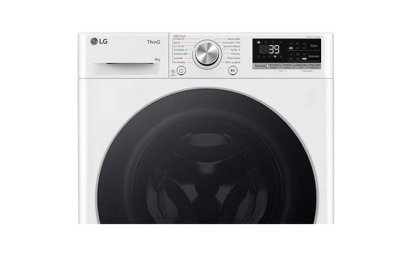 LG 9 kg parní pračka LG | A | 1400 ot./min | Direct Drive™ | AI DD™ | TurboWash™360°, FSR7A94WS