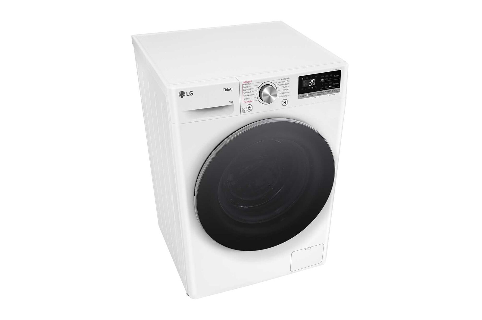 LG 9 kg parní pračka LG | A | 1400 ot./min | Direct Drive™ | AI DD™ | TurboWash™360°, FSR7A94WS