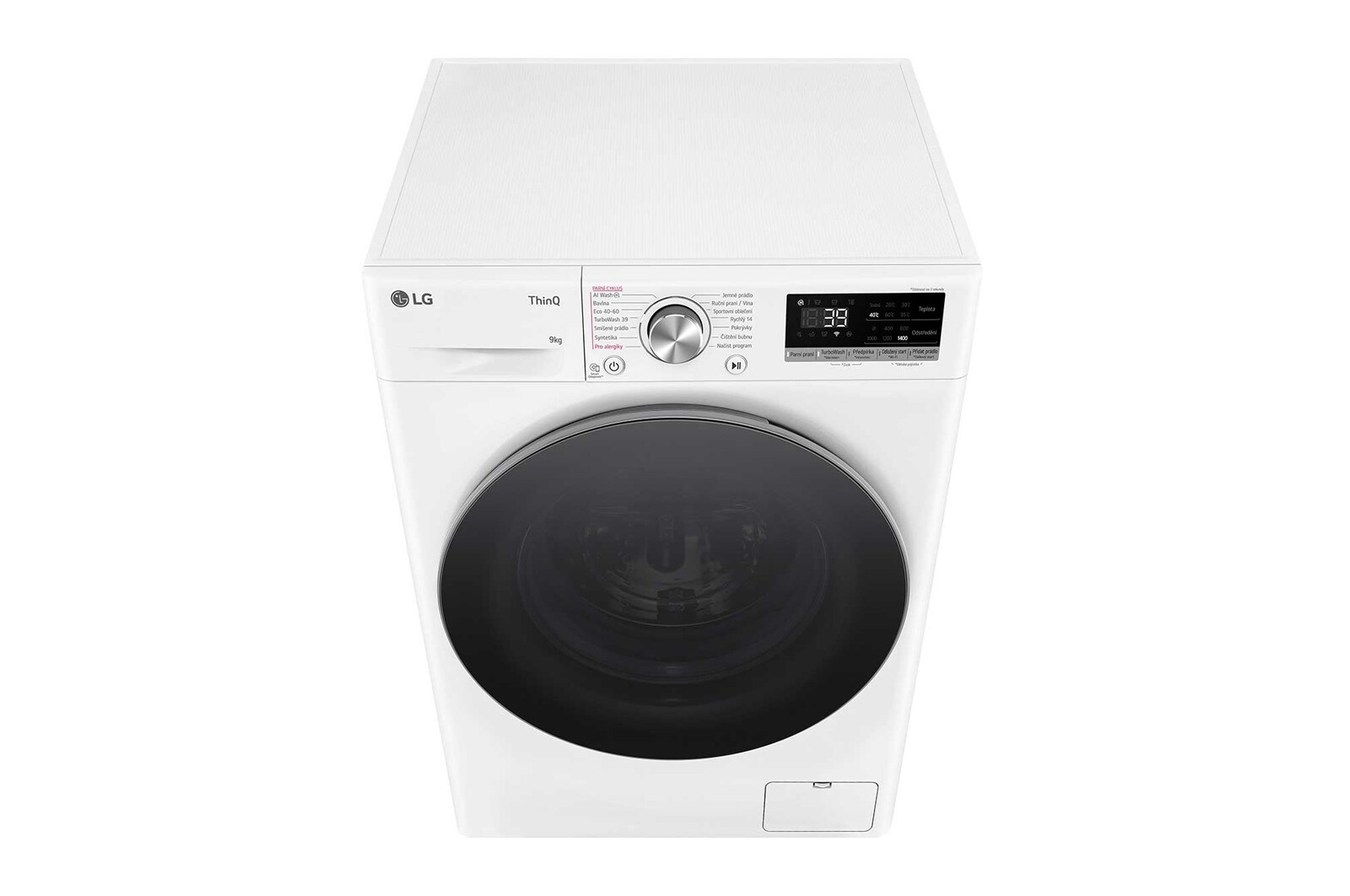 LG 9 kg parní pračka LG | A | 1400 ot./min | Direct Drive™ | AI DD™ | TurboWash™360°, FSR7A94WS