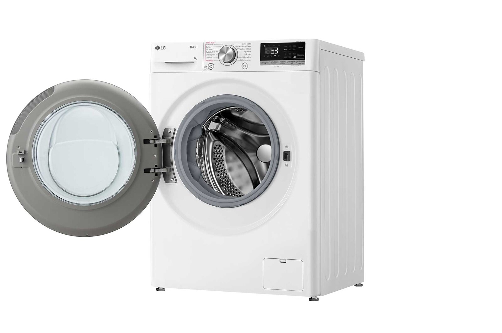 LG 9 kg parní pračka LG | A | 1400 ot./min | Direct Drive™ | AI DD™ | TurboWash™360°, FSR7A94WS