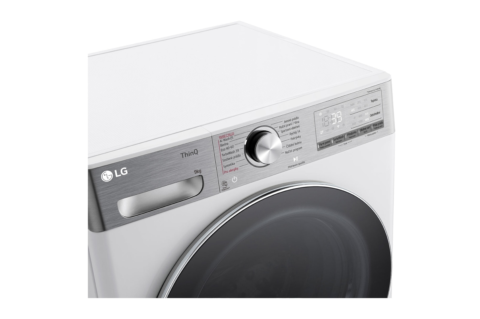 LG Parní pračka LG | 9 kg | A | 1400 ot./min | Direct Drive™ | AI DD™ |Bílá, FSR9A94WC