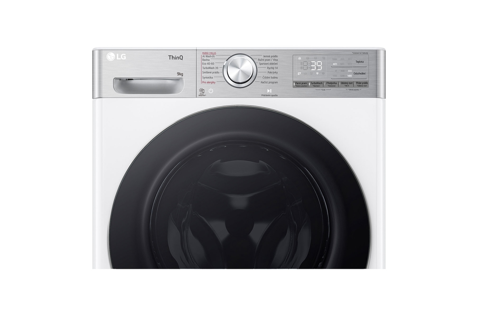 LG Parní pračka LG | 9 kg | A | 1400 ot./min | Direct Drive™ | AI DD™ |Bílá, FSR9A94WC