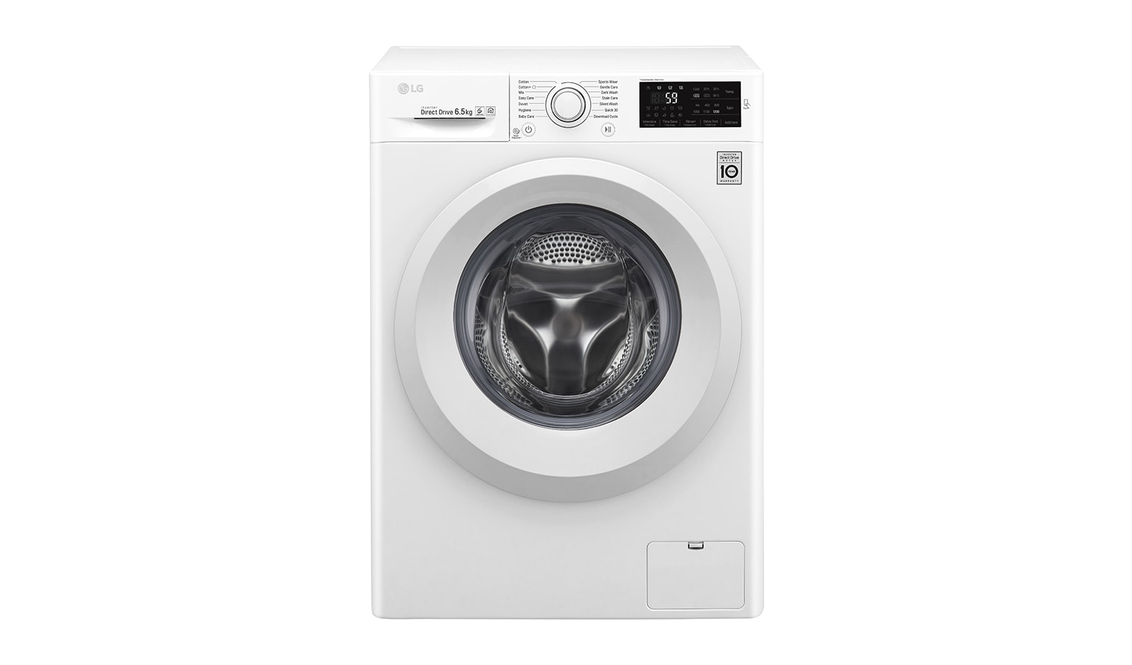 Čelní pohled na 6,5 kg slim pračka, 1000 ot./min, A&#43;&#43;&#43; (v rozsahu A&#43;&#43;&#43; až D), 6 Motion DD, 14 programů FW60J5WN3