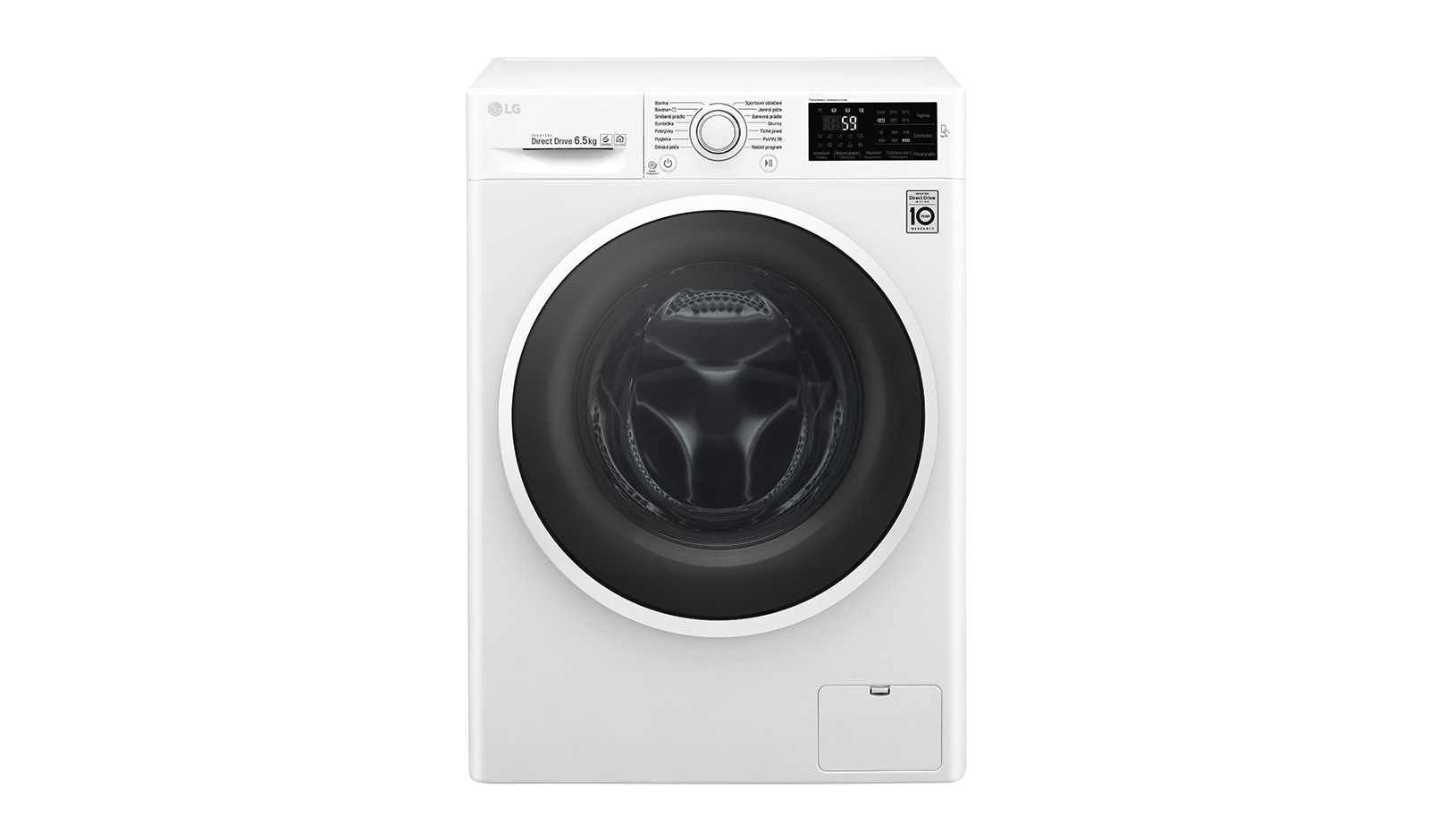 Čelní pohled na 6,5 kg slim pračka, 1000 ot./min, A&#43;&#43;&#43; (v rozsahu A&#43;&#43;&#43; až D), 6 Motion DD, 14 programů FW60J6WN0