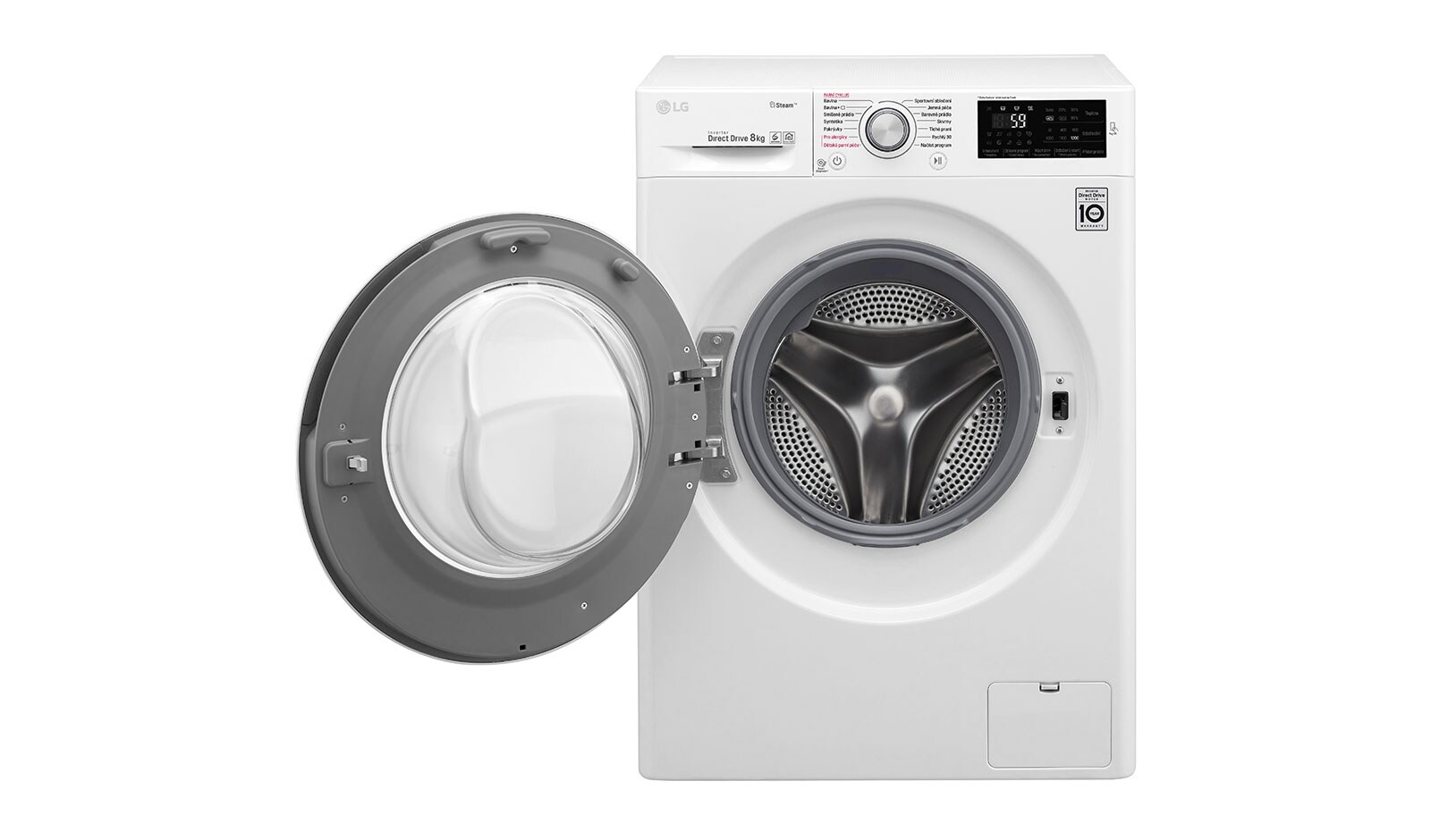LG 8 kg parní pračka, 1200 ot./min, 6 Motion DD, Steam™ - parní praní, 14 programů, FW82J6TY1