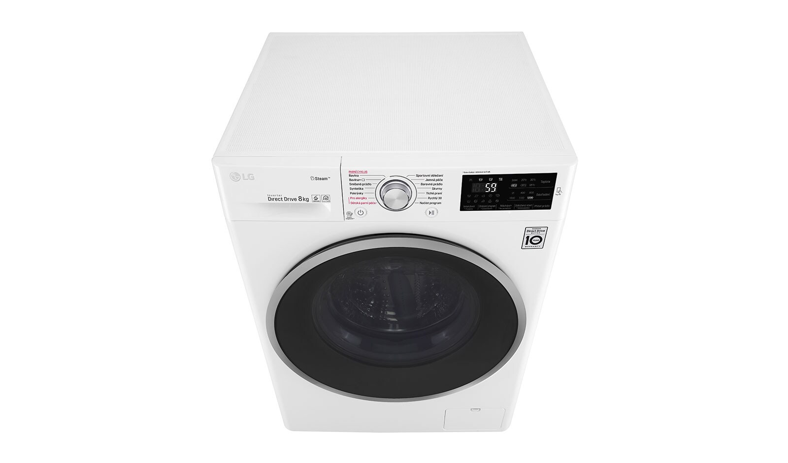 LG 8 kg parní pračka, 1200 ot./min, 6 Motion DD, Steam™ - parní praní, 14 programů, FW82J6TY1