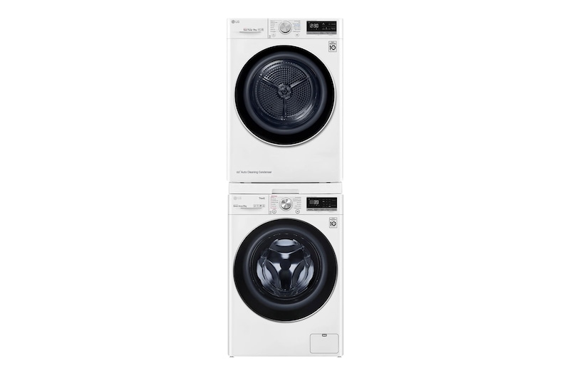 LG BALÍČEK PRANÍ | Pračka F4WV909P2E + Sušička RC81V9AV2W + Výsuvný mezikus, LAUNDW6