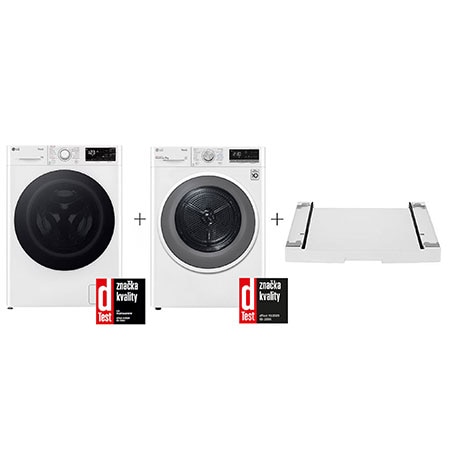 PRACÍ SET - LG Pračka FASR3A04WW + Sušička RC8TV9AVHN + Výsuvný mezikus ZDARMA