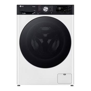 Čelní pohled na Parní pračka LG | 11 kg | A | 1400 ot./min | Direct Drive™ | AI DD™ |Bílá FASR7A14WG